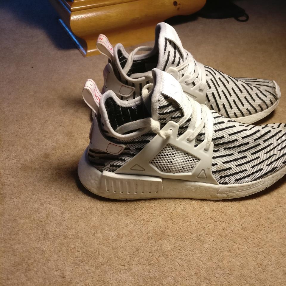 Adidas NMD XR2 White with black Hardly... - Depop
