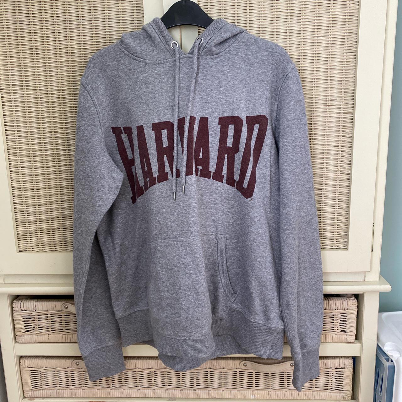 Grey oversized Harvard hoodie from H&M… super comfy.