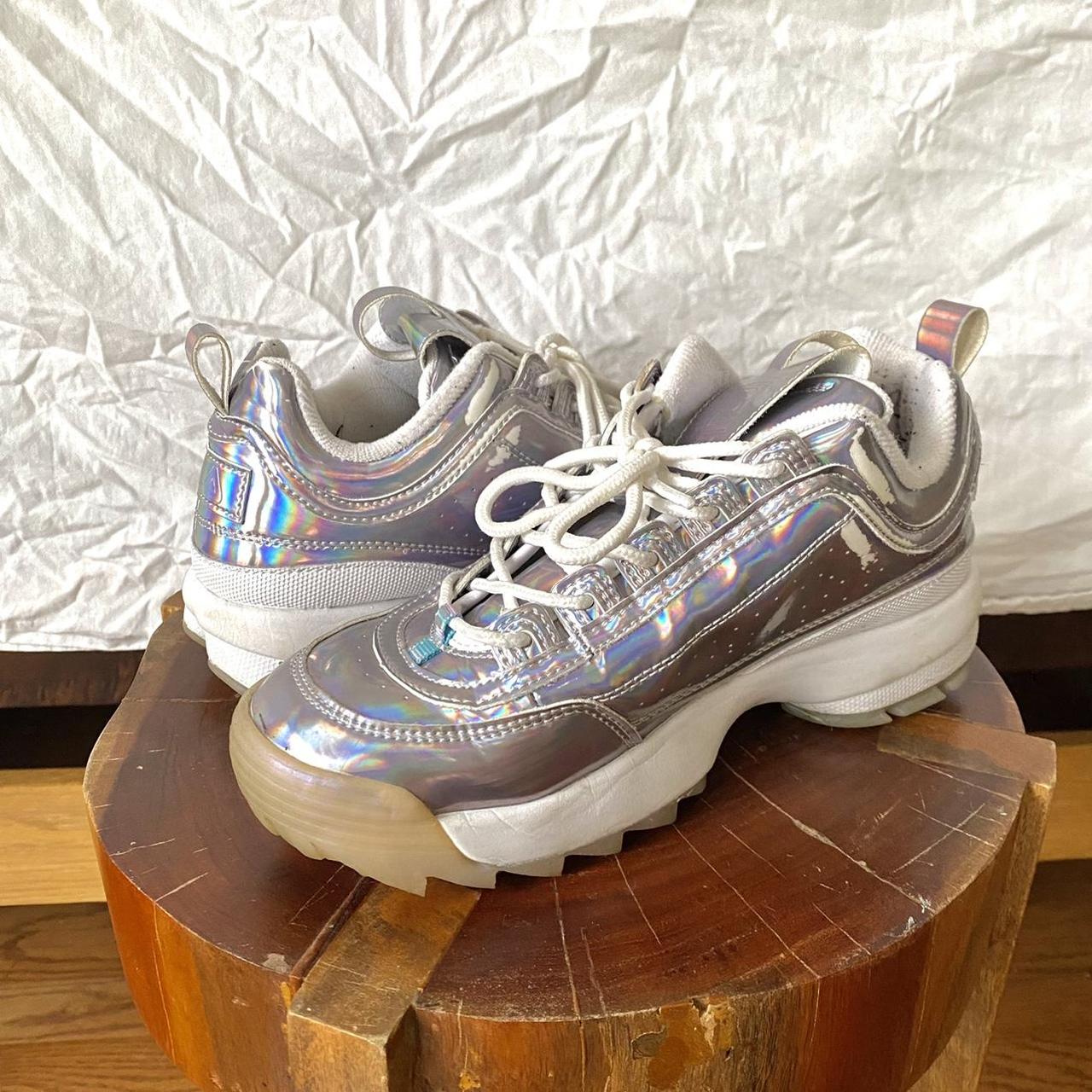 Fila Holographic Disrupter Sneakers Some signs of... - Depop