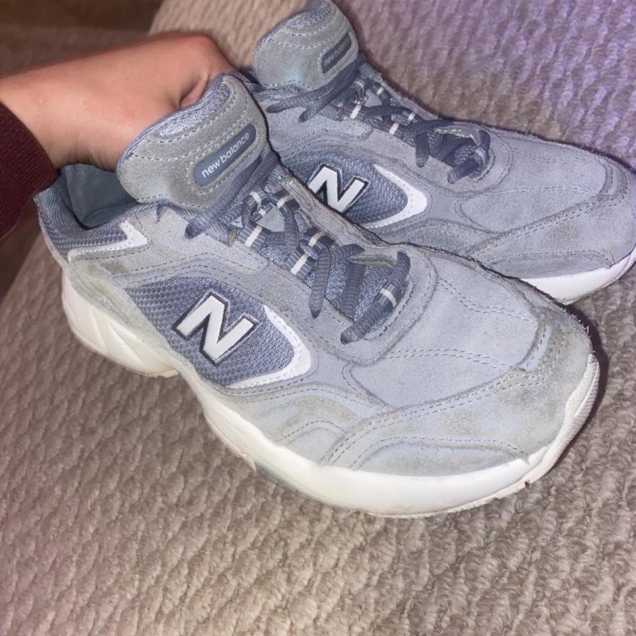 New Balance 452 - These are baby blue, soft suede... - Depop