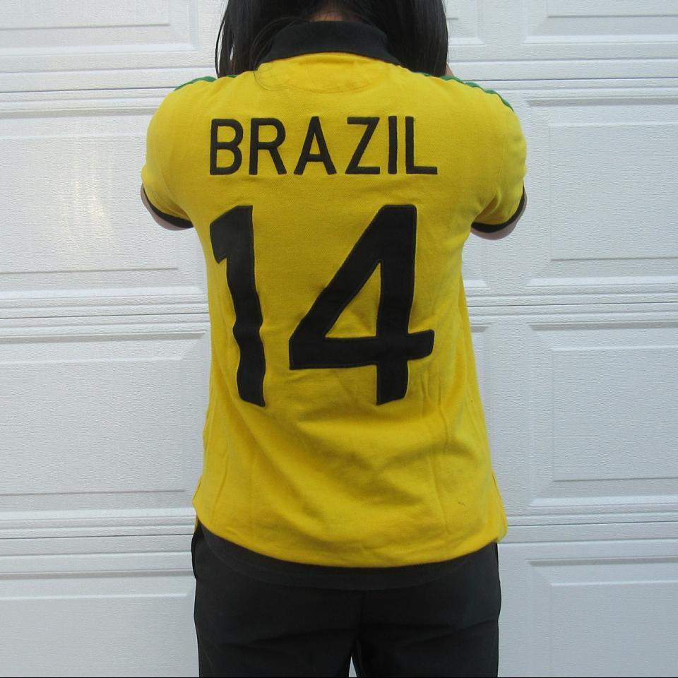 Polo Ralph Lauren Brazil Worldcup Boys Shirt Sz L 14-16 Youth