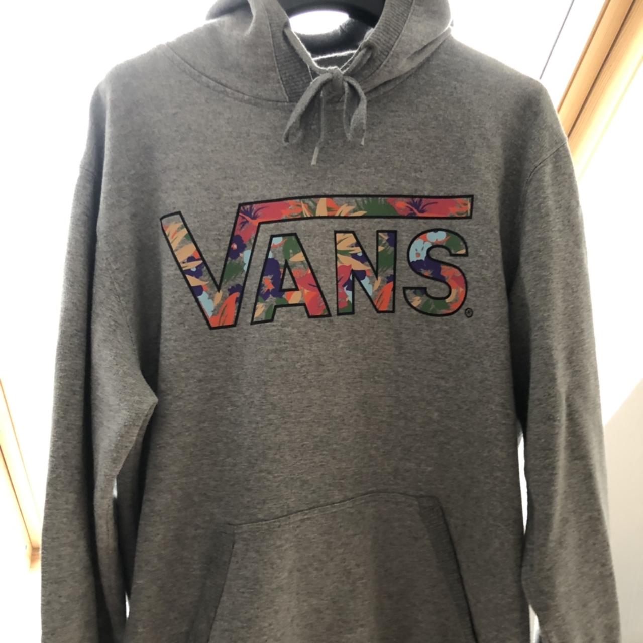 Floral Vans Sweatshirt Mens SOLD❗️ Grey Vans Hoodie With Floral