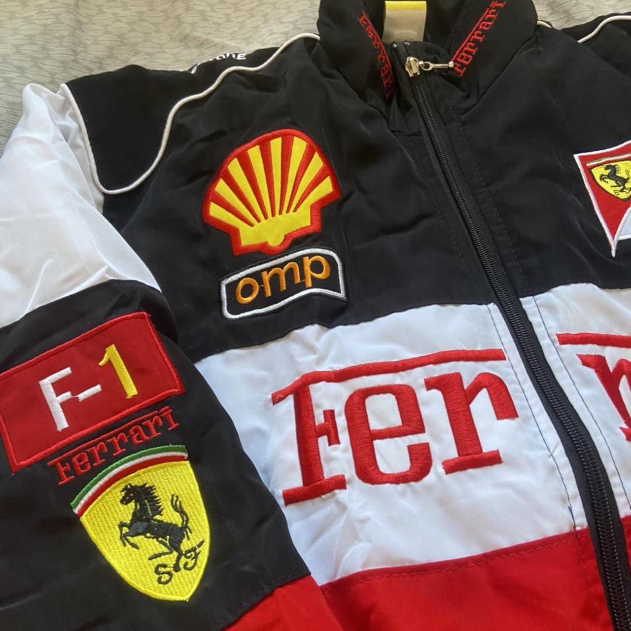 Vintage Ferrari embroidered nascar team racing race... - Depop