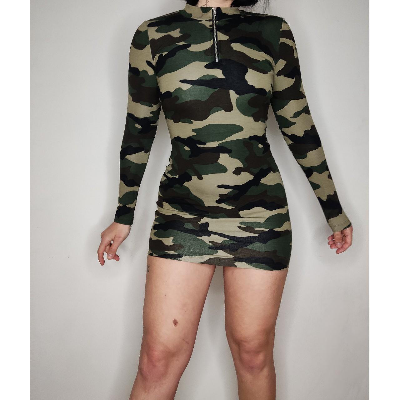 Seriously very sexy and tight Longleeve Army print... - Depop