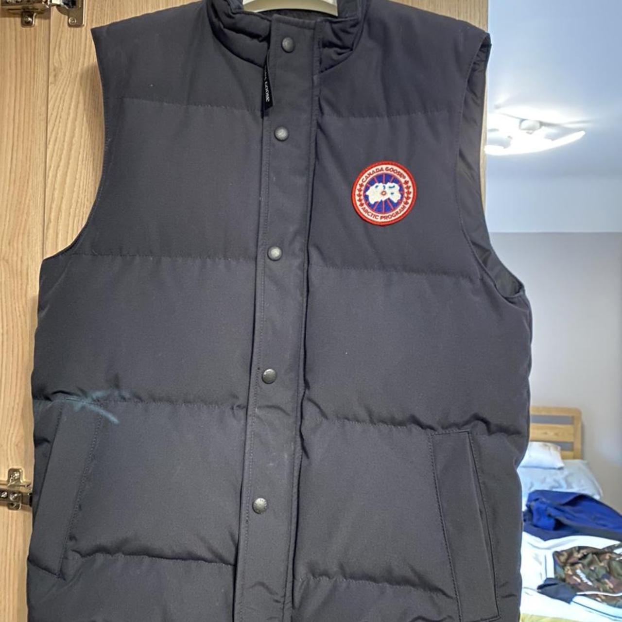 navy canada goose gilet