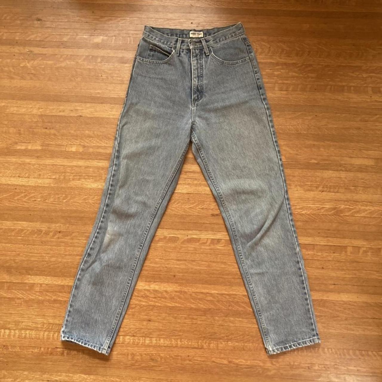 Size 28 light wash denim guess jeans - Depop