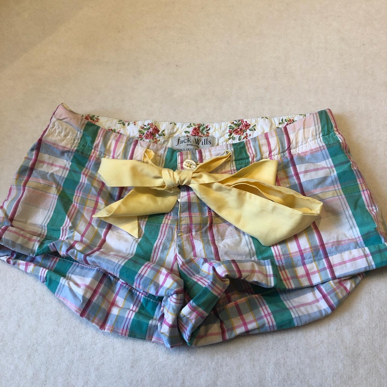 Jack Wills PJ shorts Green Pink and Yellow Stripe Depop