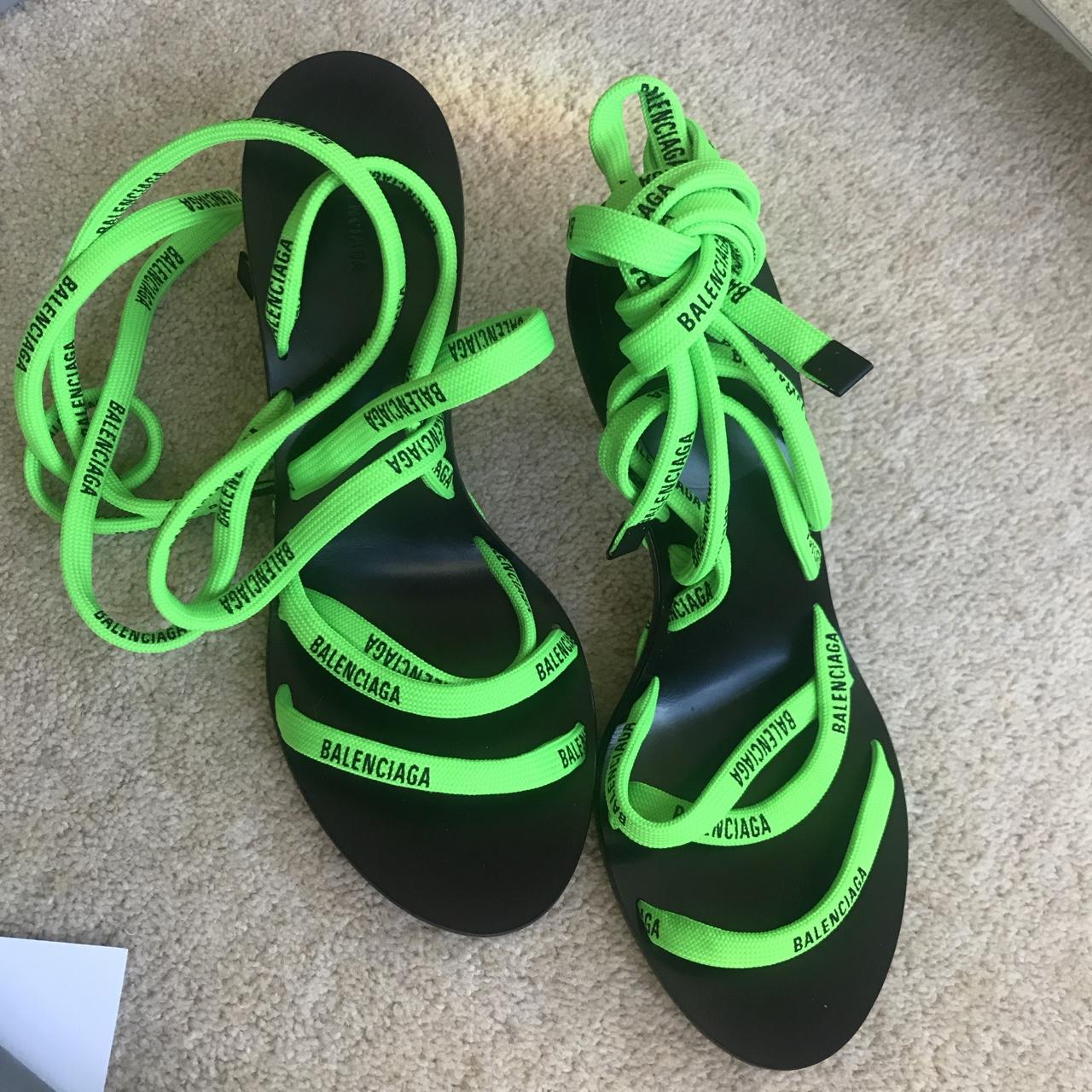 Neon shop balenciaga sandals