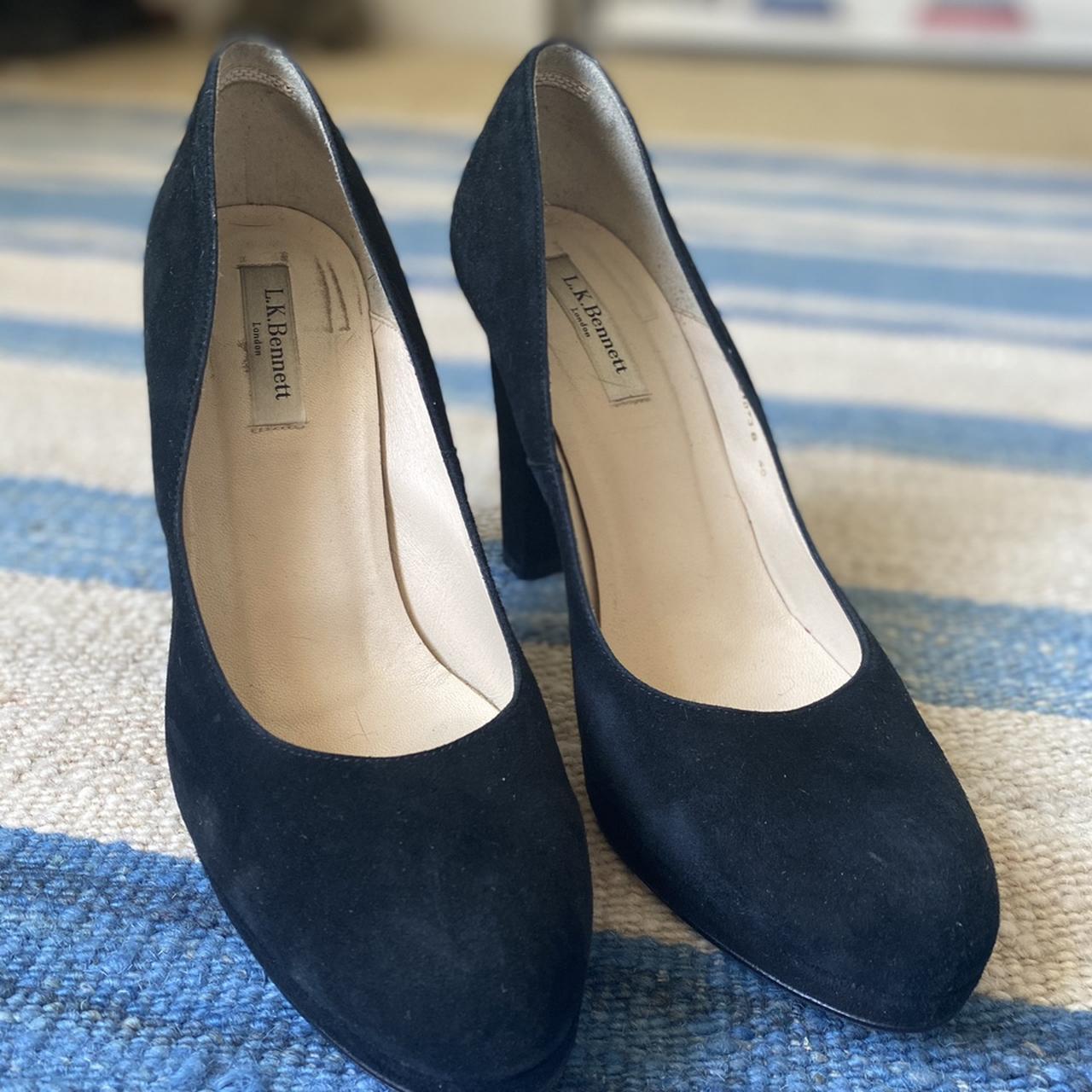 Lk bennett sales suede court shoes