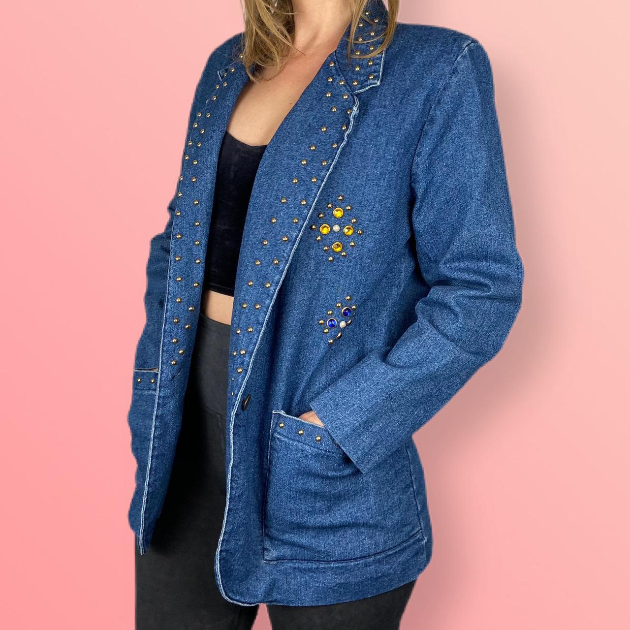 American Vintage Women's Blue and Gold Jacket (3)