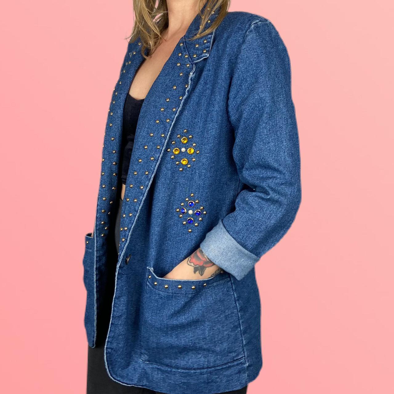 American Vintage Women's Blue and Gold Jacket