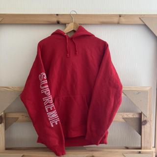 Supreme embroidered hotsell sleeve hoodie