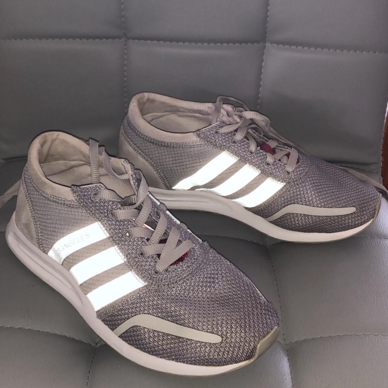 Adidas Grey and Pink Trainers |