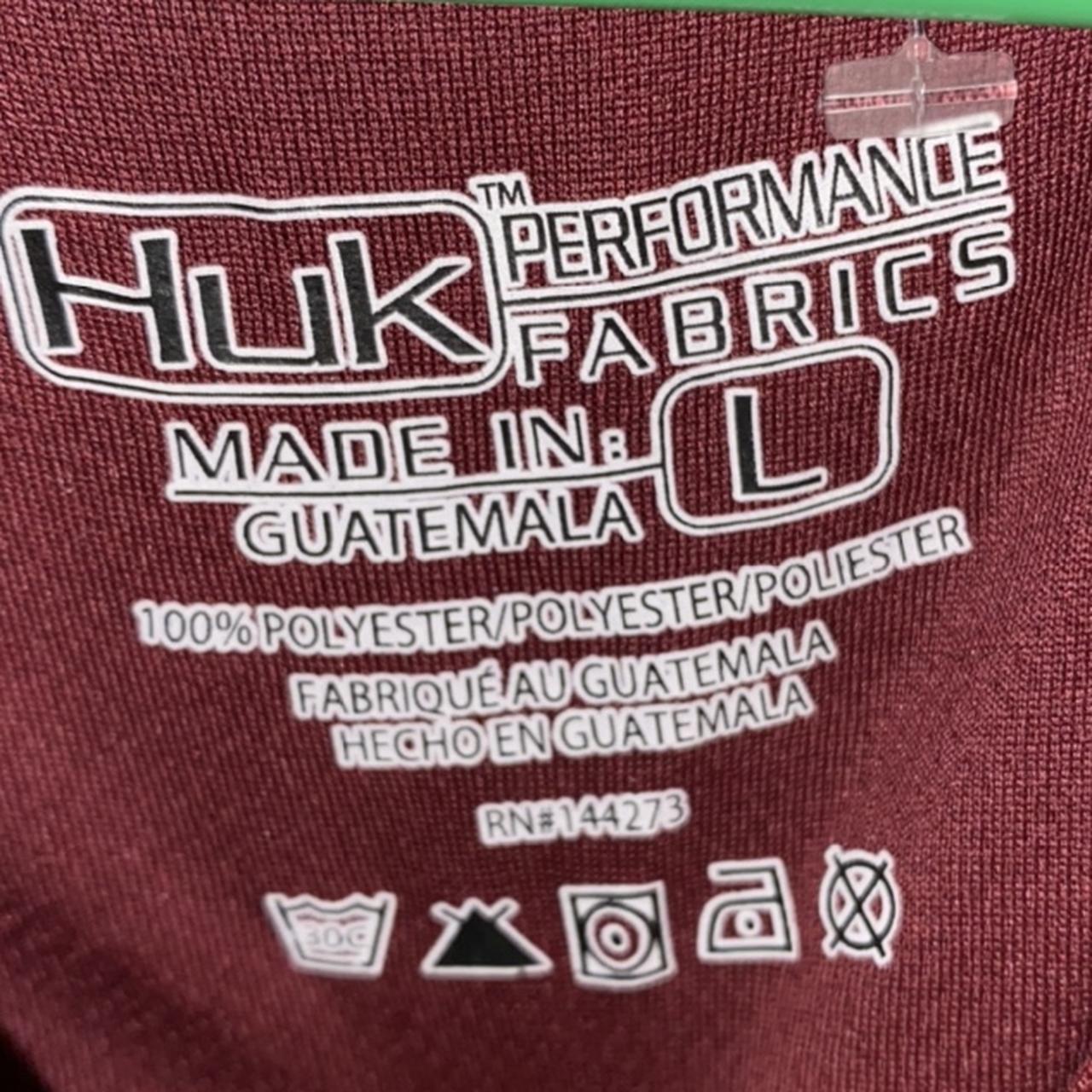 HUK Women's Burgundy Jacket Depop