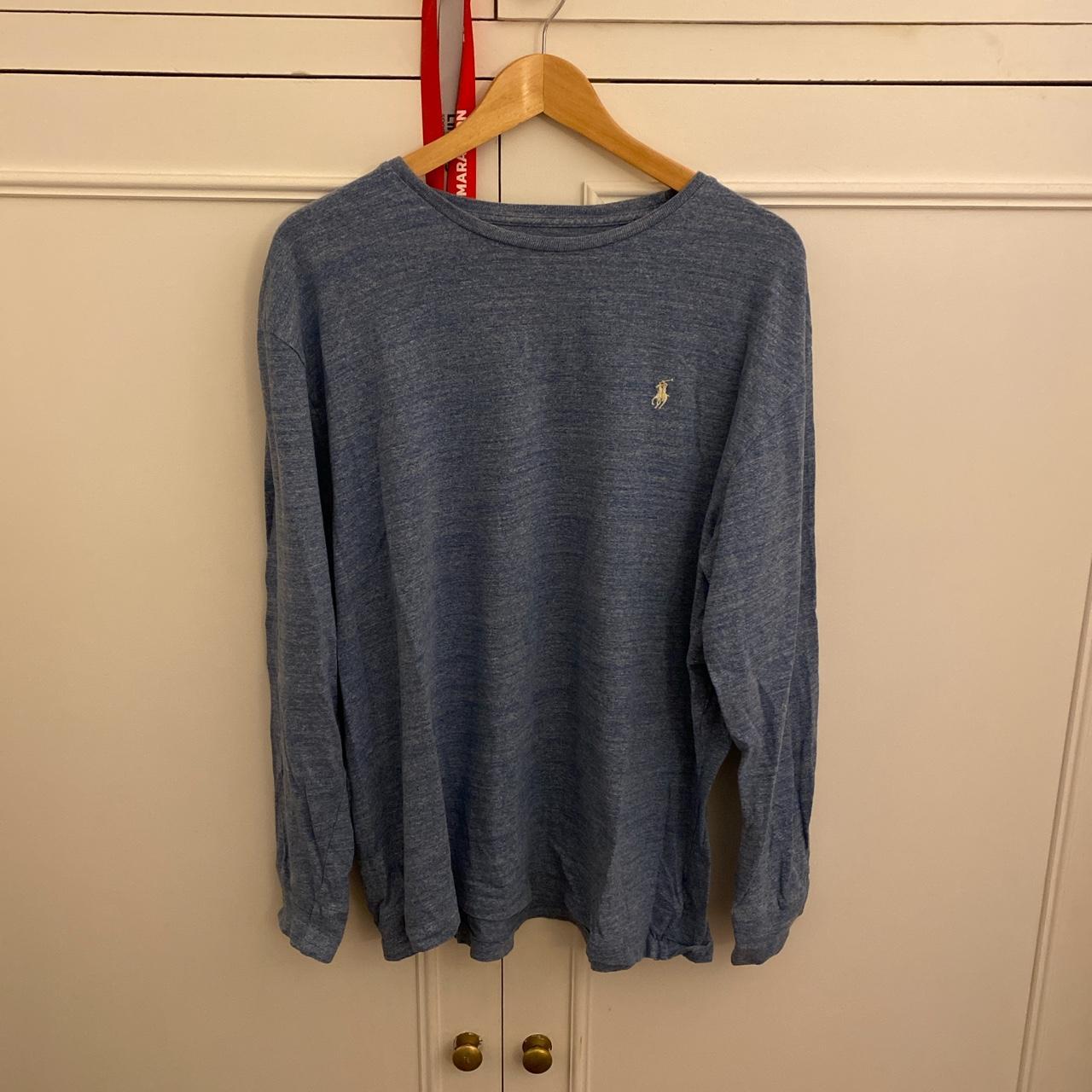 Blue long sleeved Ralph Lauren t-shirt XL - Depop