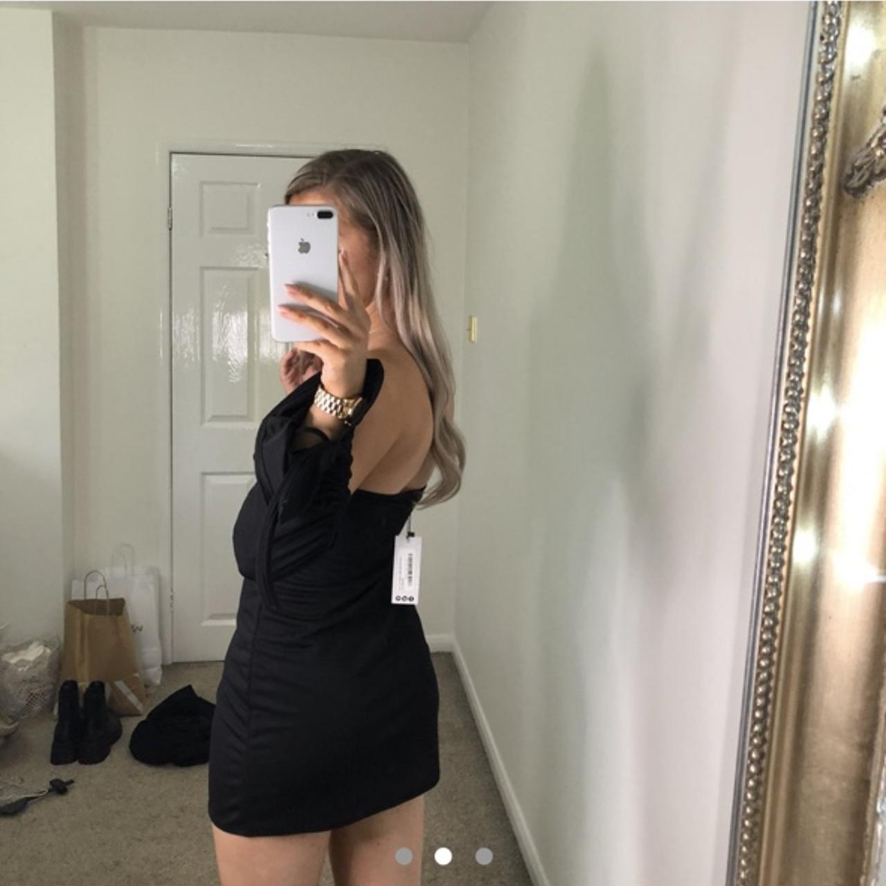 boohoo ruched mini dress