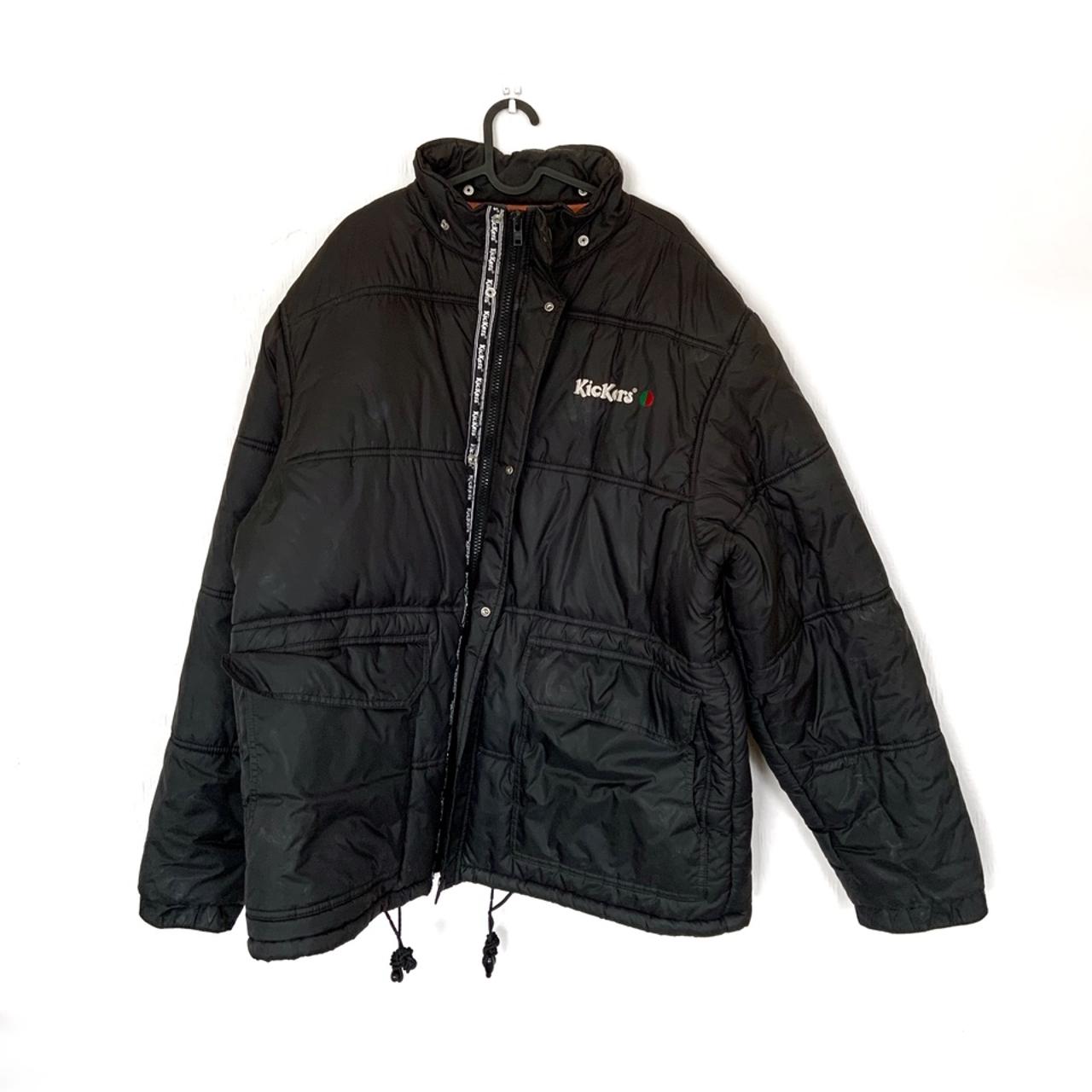 Retro Kickers black puffa jacket, authentic vintage... - Depop