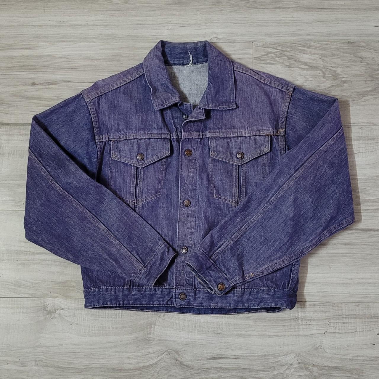 Faded purple denim jacket. Cropped fit. Not sized,... - Depop