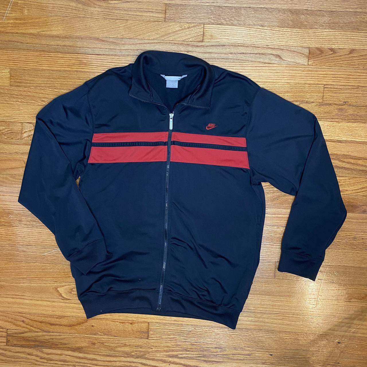 Nike Men's Black and Red Jacket Depop