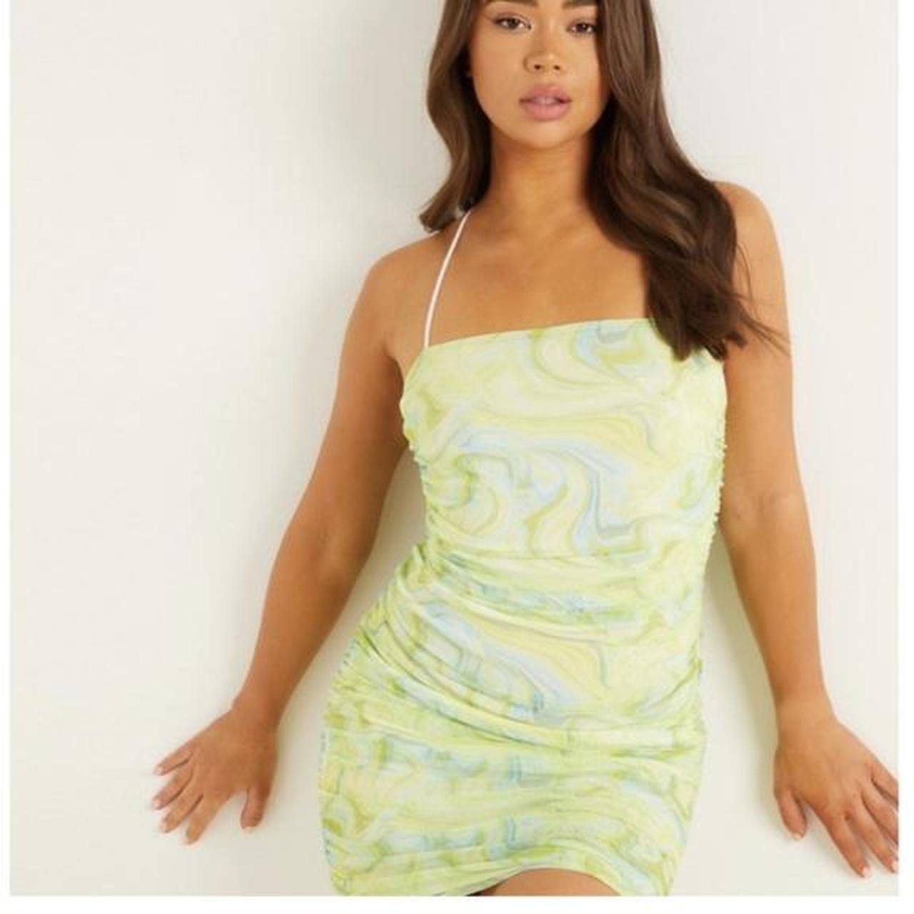 swirl green dress