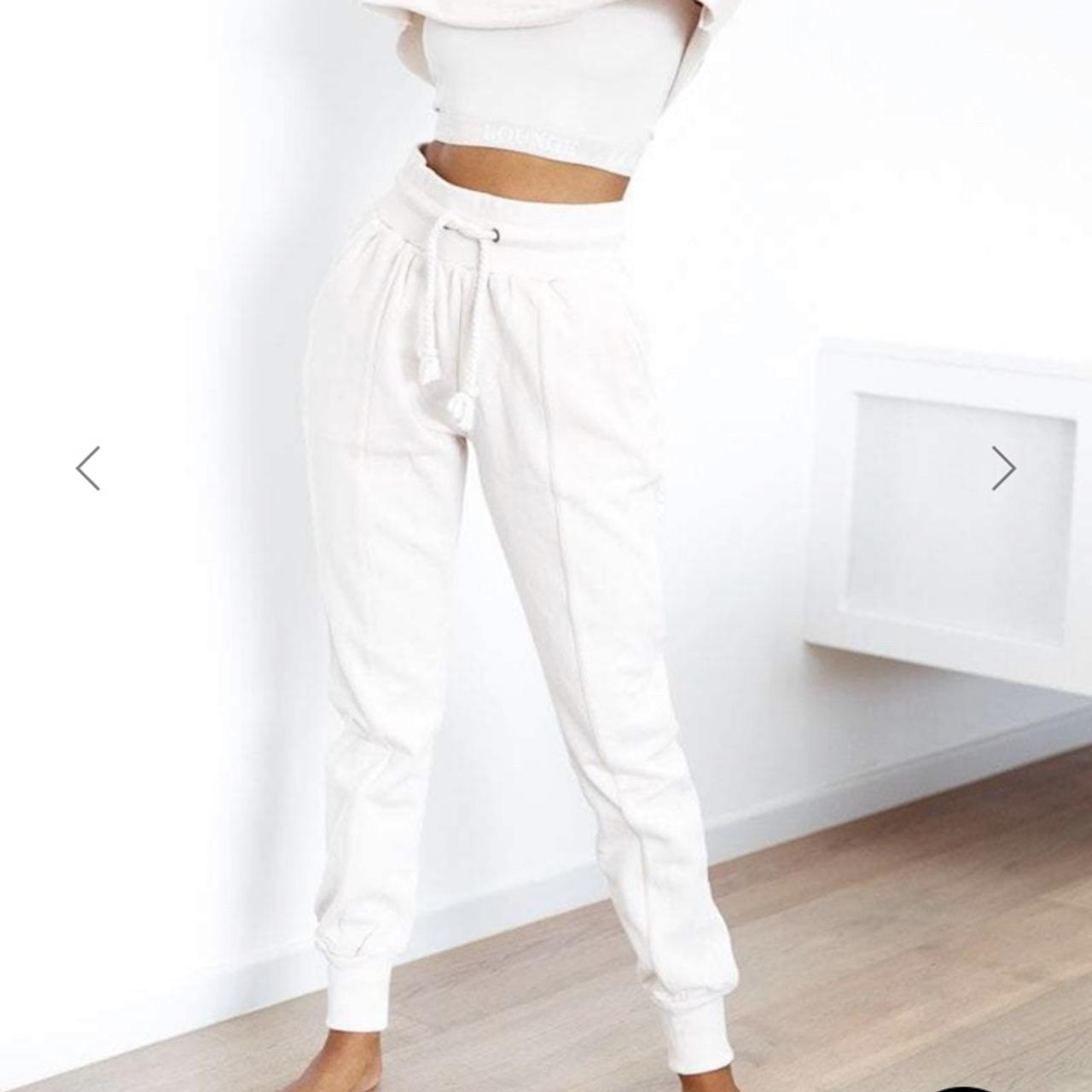 Lounge cream rope cord joggers in size S Worn only... Depop