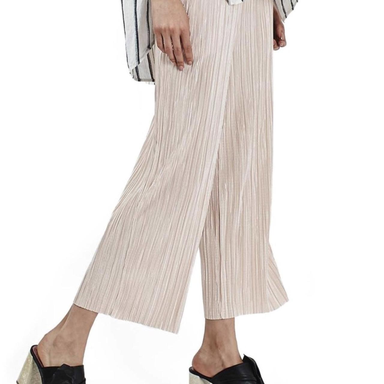 Nordstrom Topshop Pleated Plaid Wide Leg Trousers 86.00