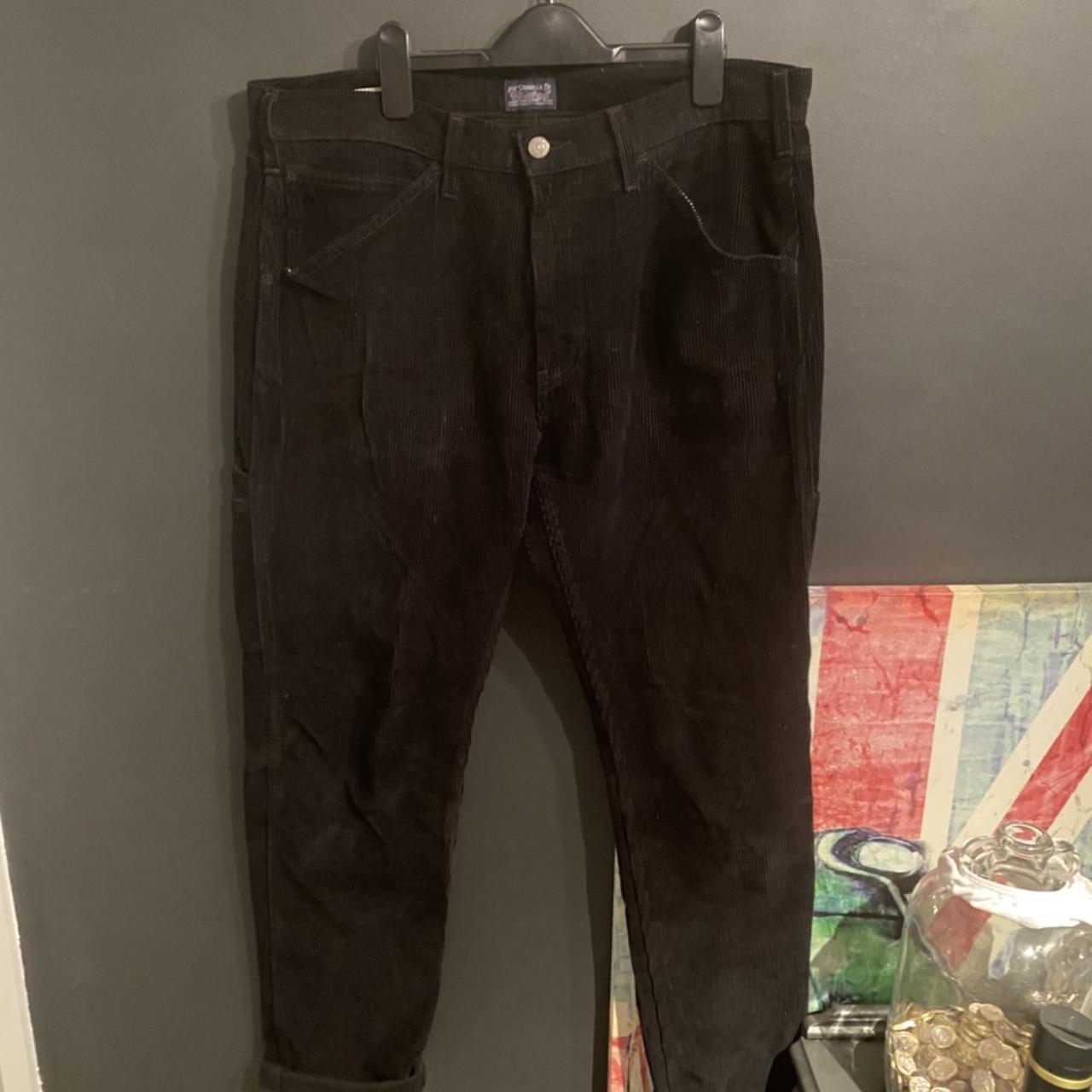 Levi strauss black corduroy work pant Barely... - Depop