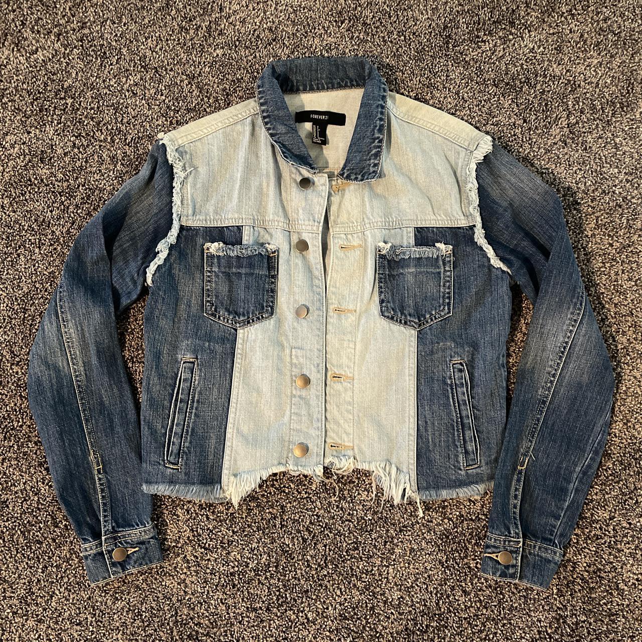 Colorblock denim jacket forever 21 hotsell