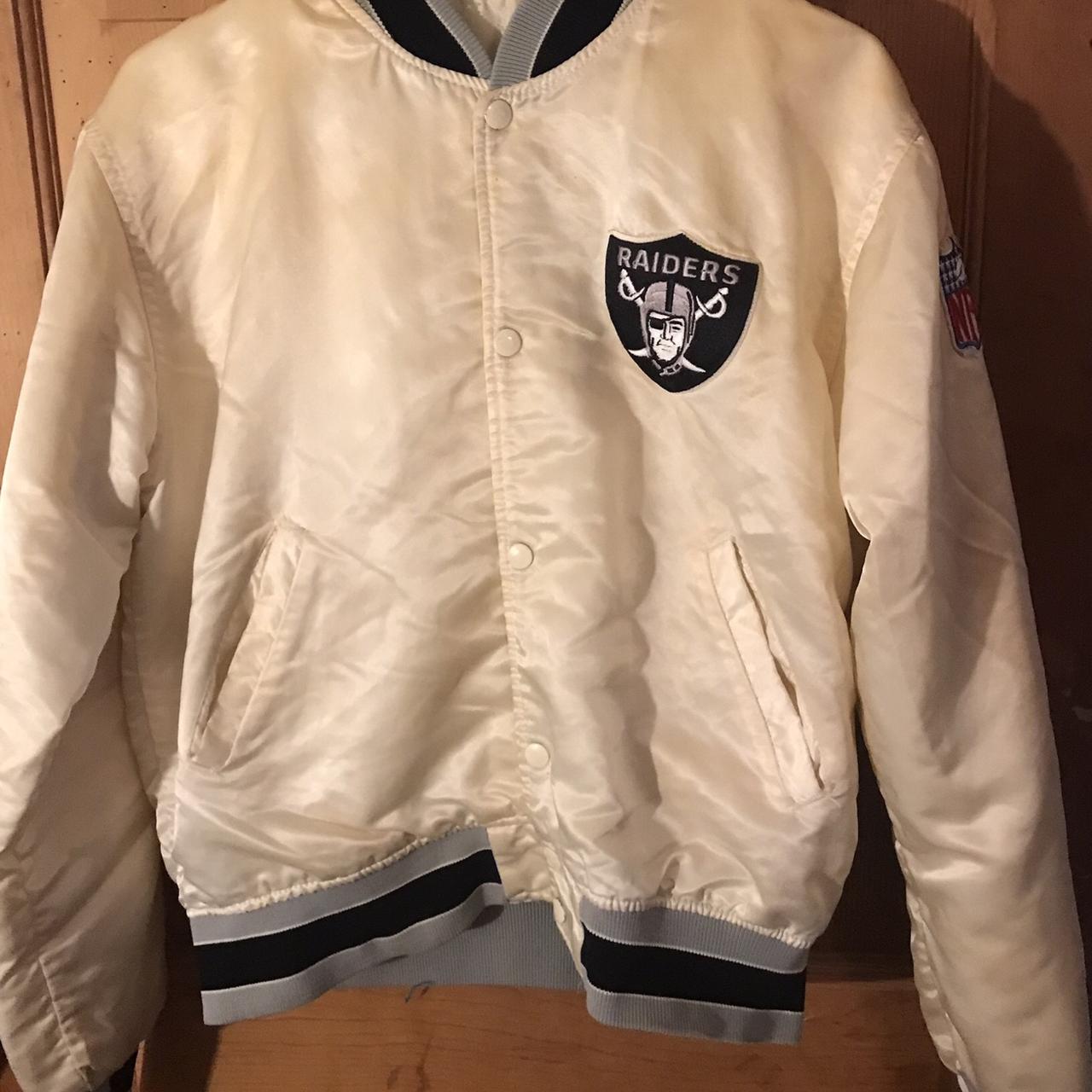 Vintage NFL Oakland Raiders Jacket w Arm and Back - Depop