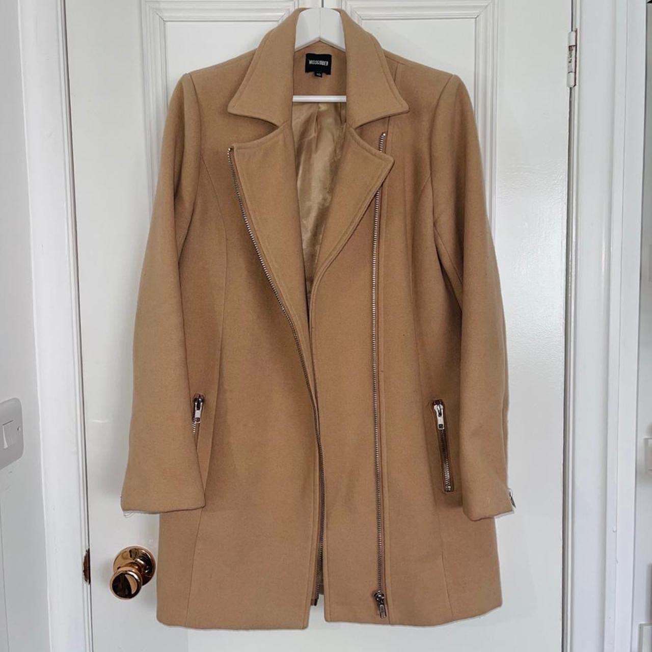 lined camel coat