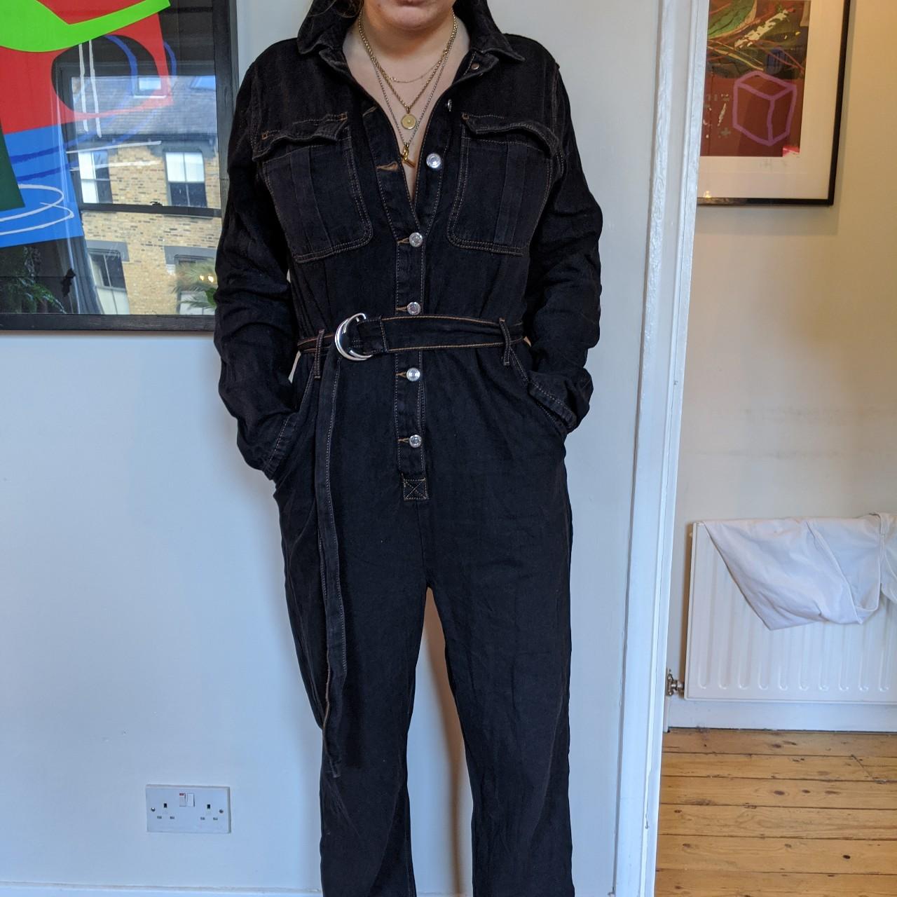 Topshop Black Denim Jumpsuit Denim Utility Jumpsuit Topshop Best Sale