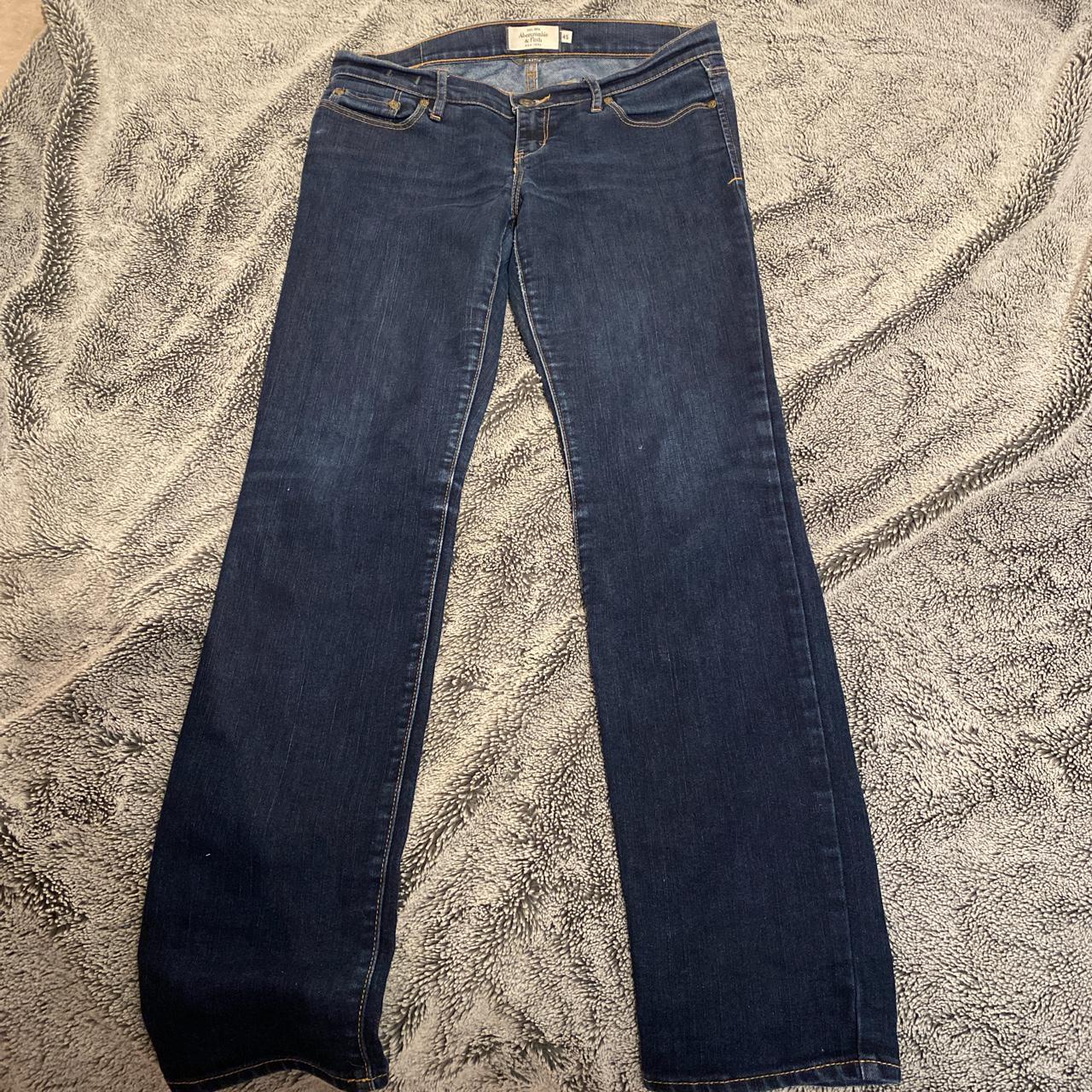 abercrombie & fitch stretch, low waist jeans size small - Depop