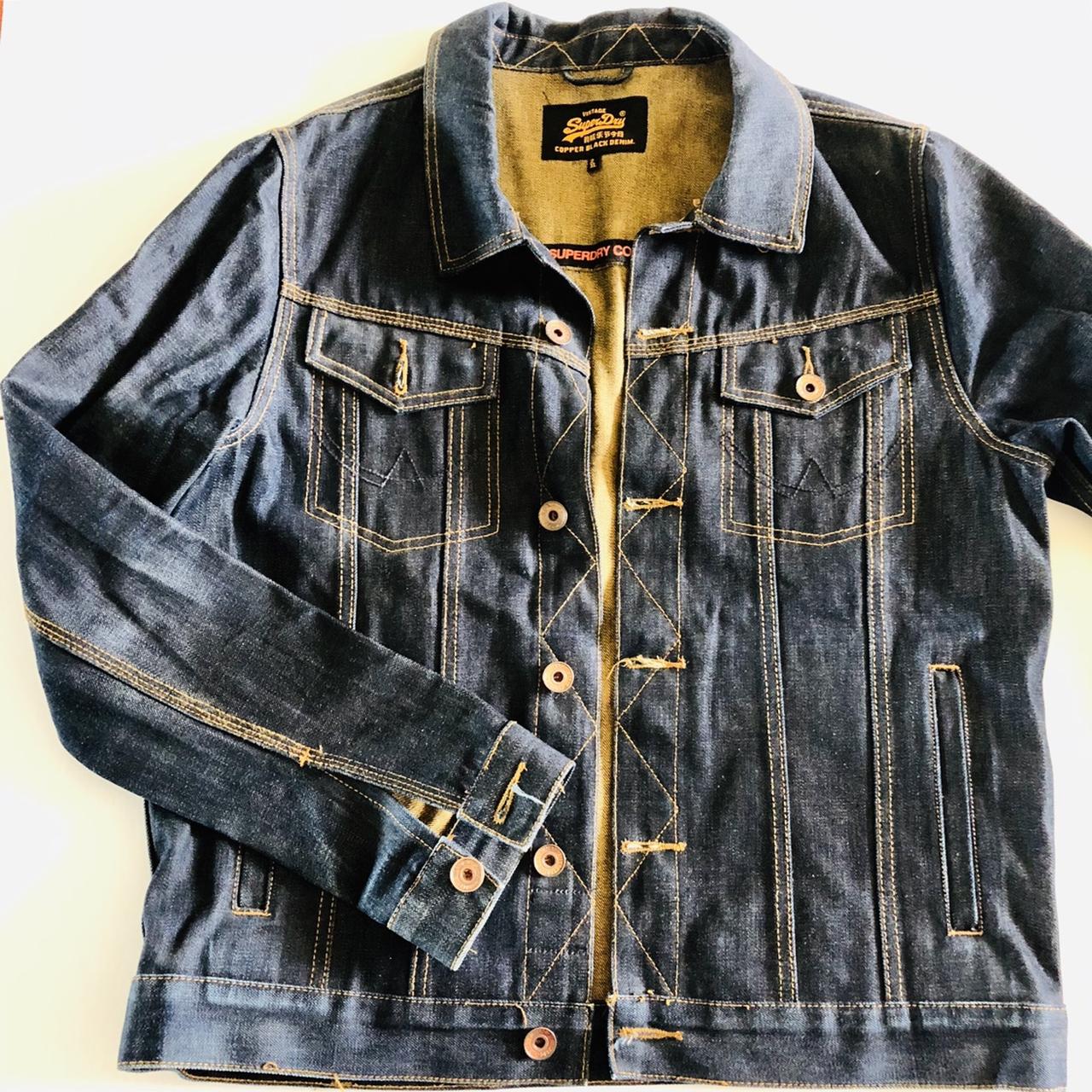 superdry copper black denim jacket