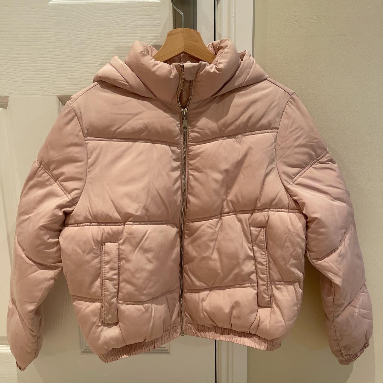 pull and bear pink puffer jacket