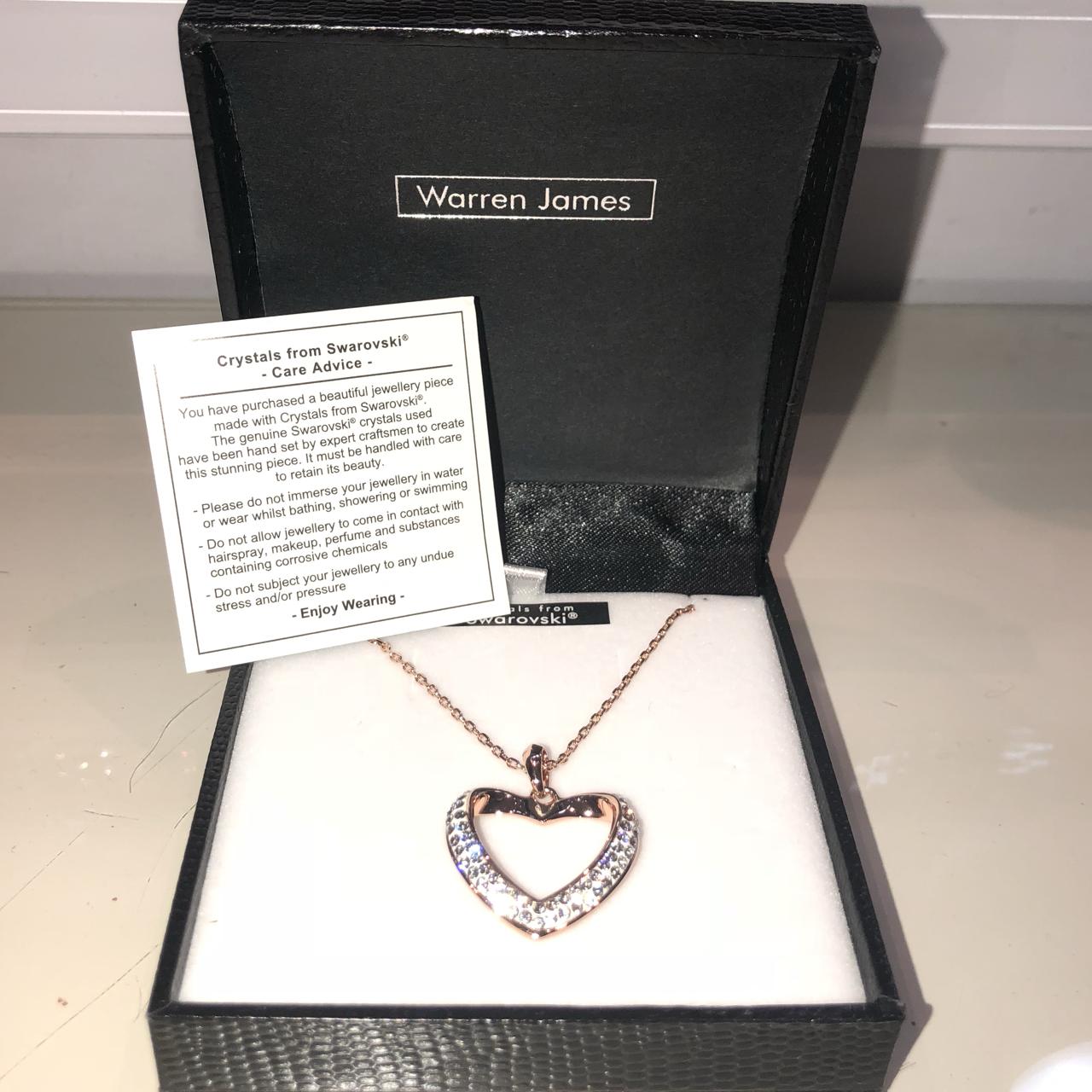 Warren James pink heart necklace | Swarovski heart earrings, Jewelry for  her, Valentines necklace
