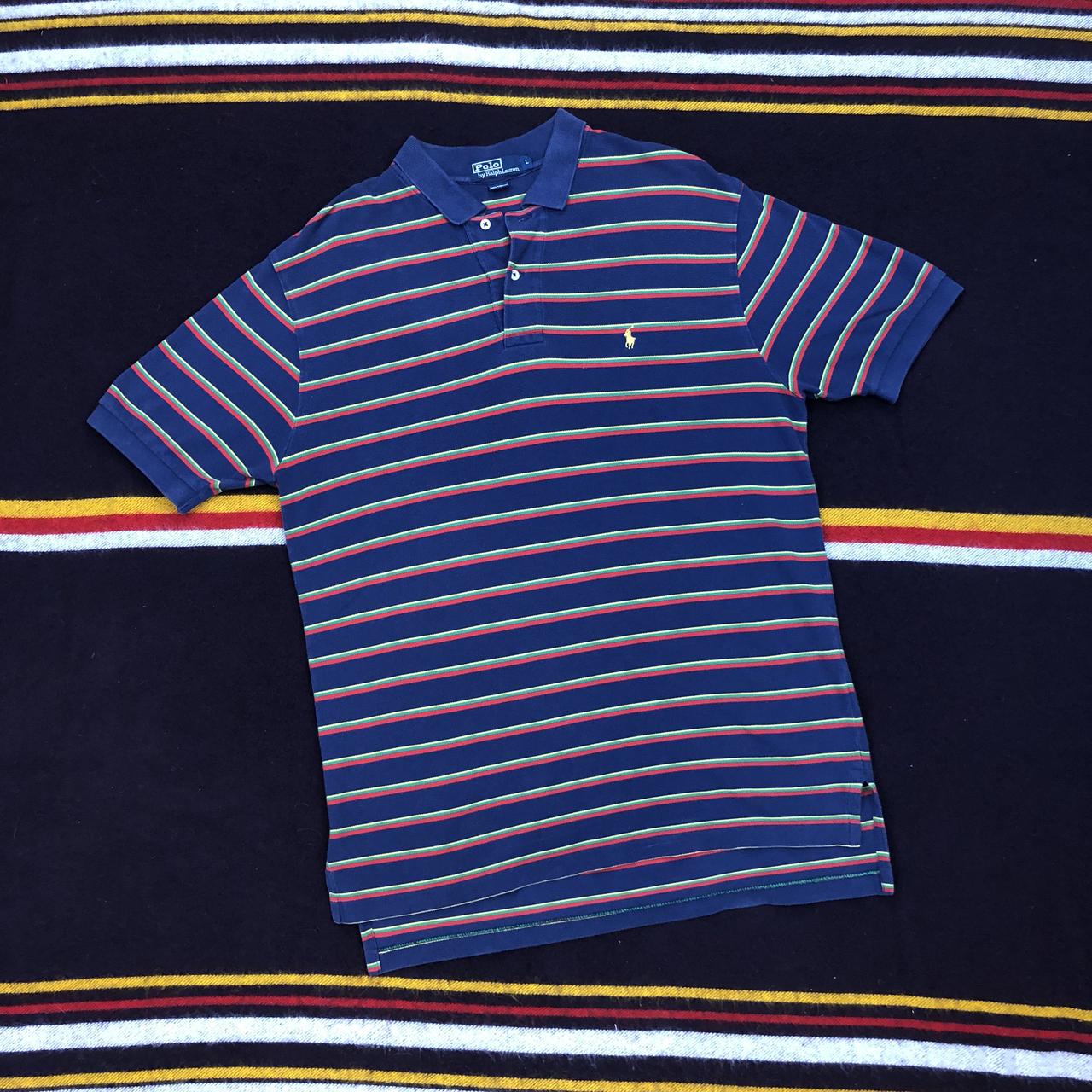 🇲🇱 VTG 90s Polo Ralph Lauren Classic Polo Shirt Multi... - Depop