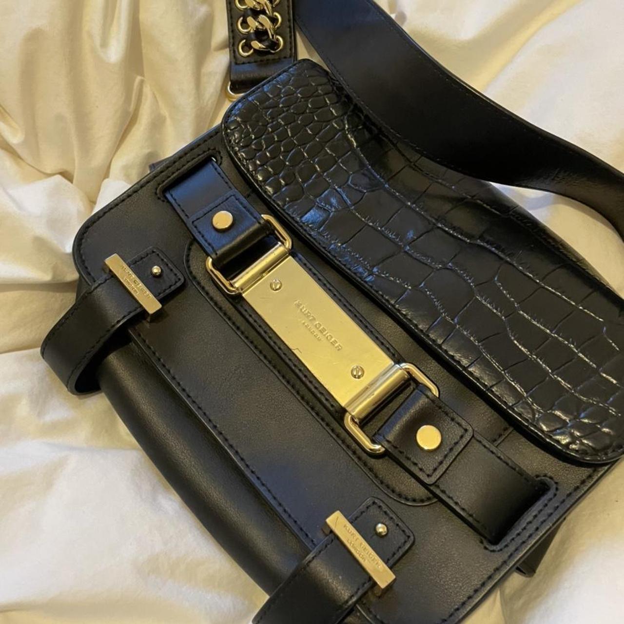 Kurt Geiger Women S Black And Gold Bag Depop