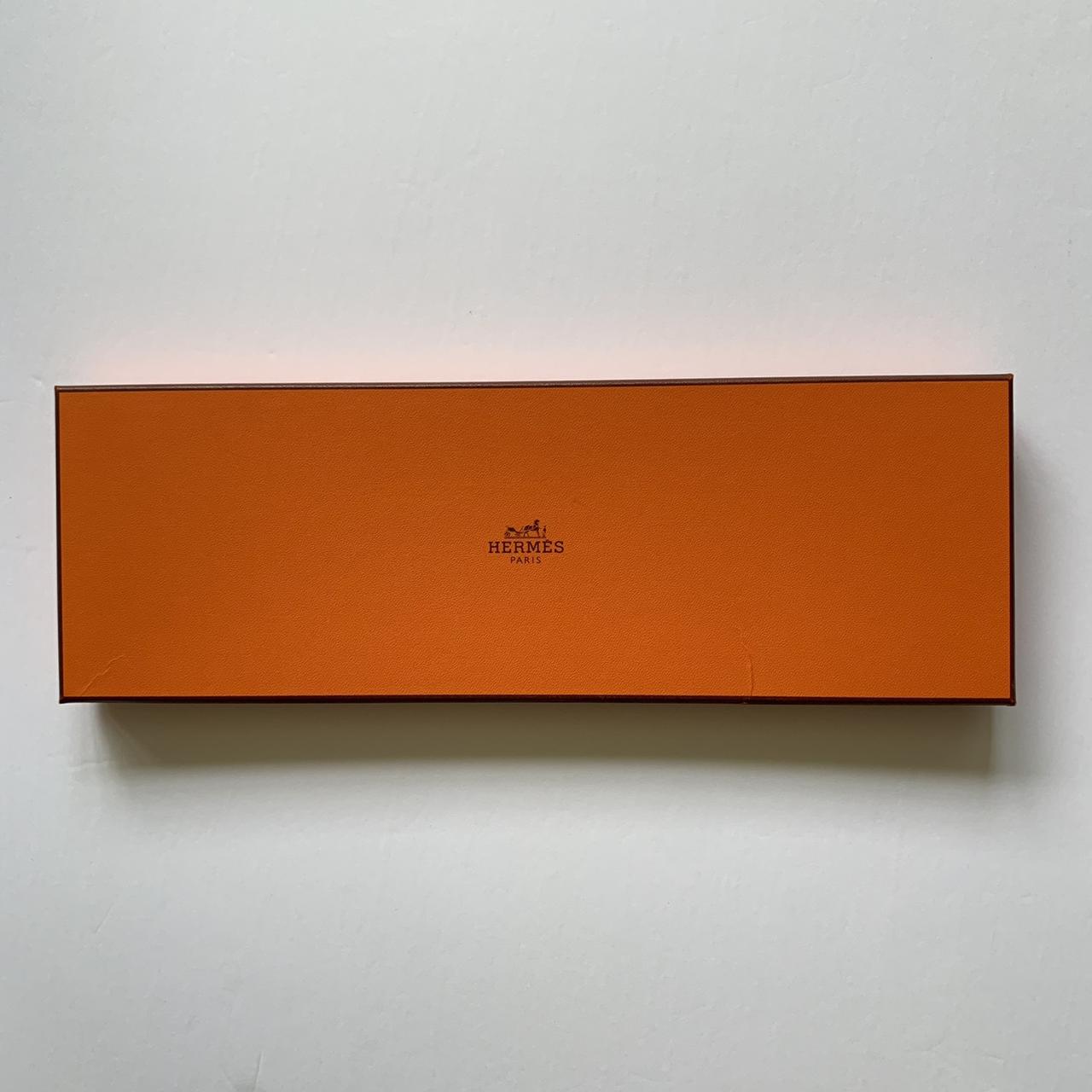 Hermes orange 90cm scarf box with ribbon mint