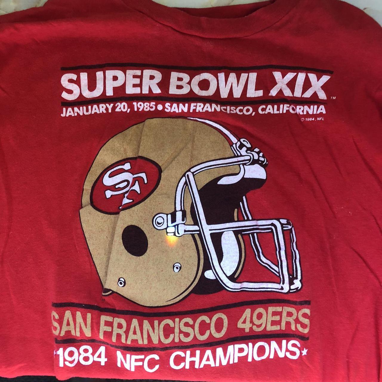 vintage 1985 super bowl 19 t shirt niners nfc - Depop