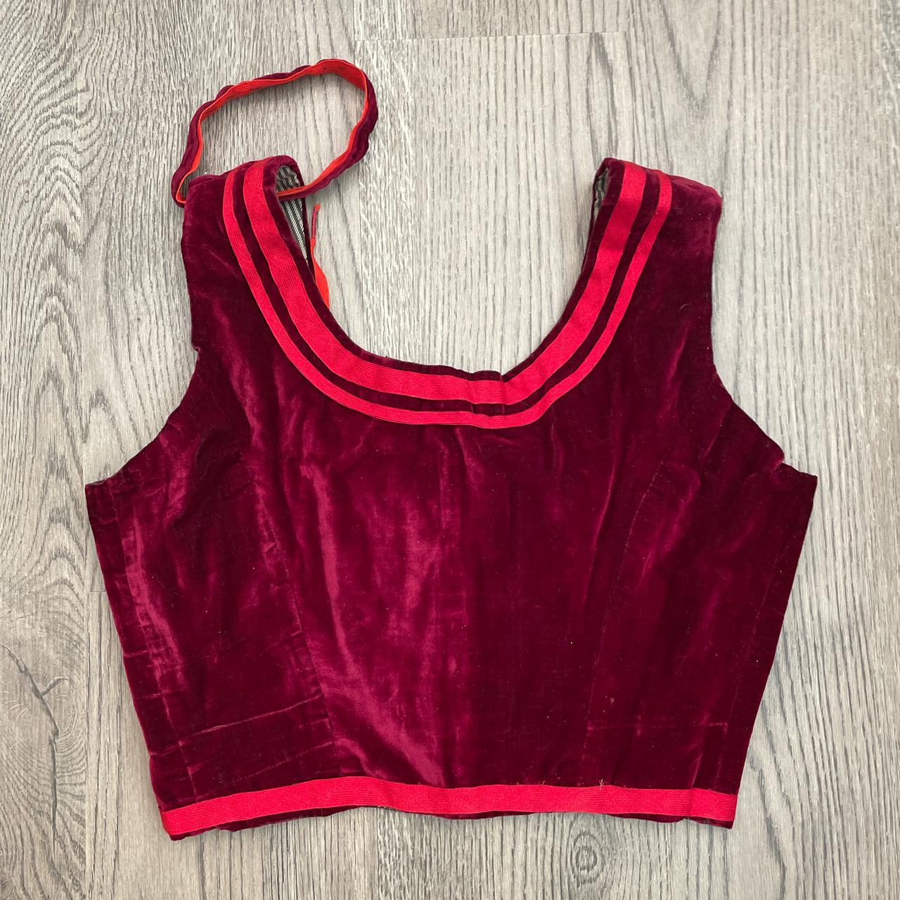 Product Image 3 - Red velvet corset style bralette
