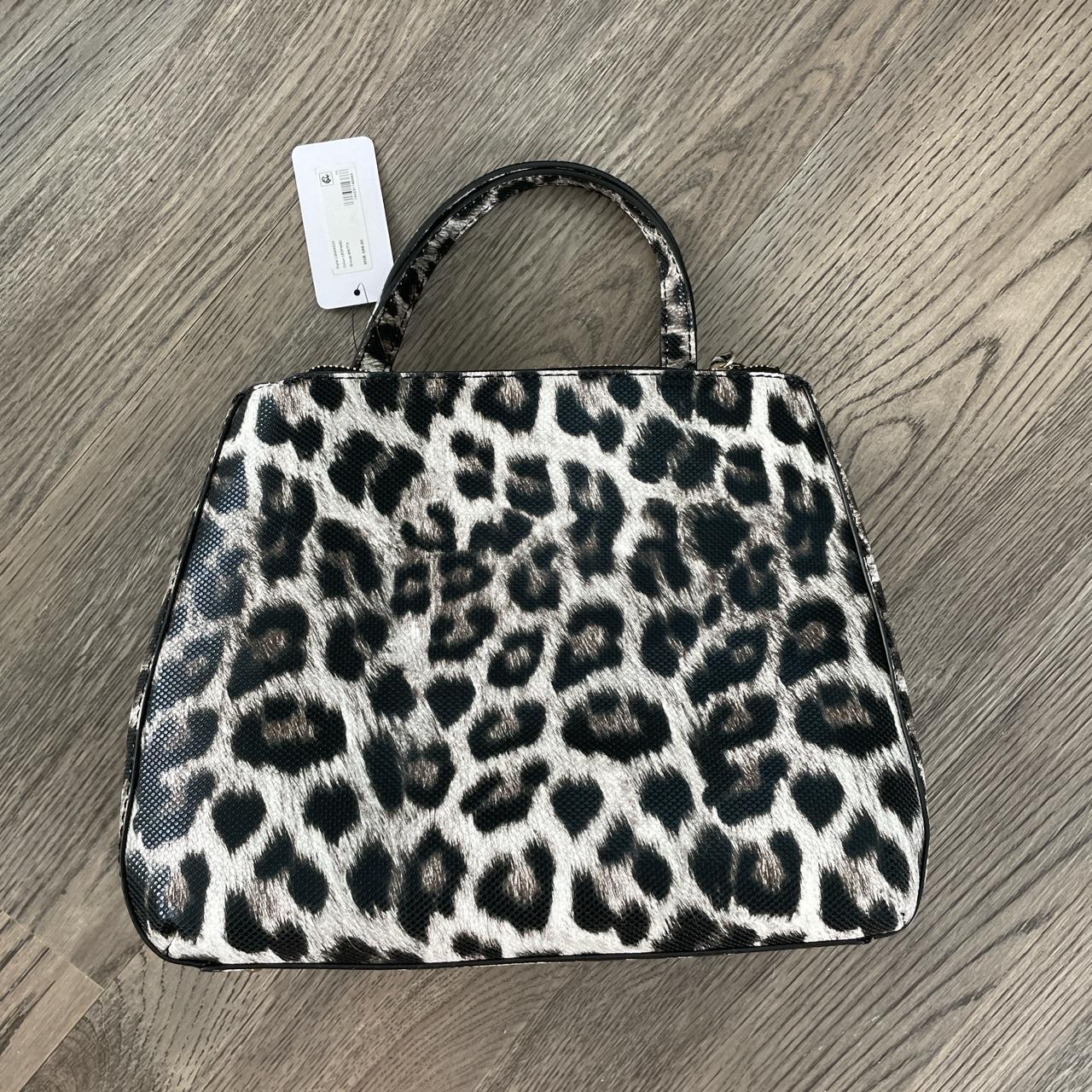 Vintage inspired animal print Guess bag with silver... - Depop