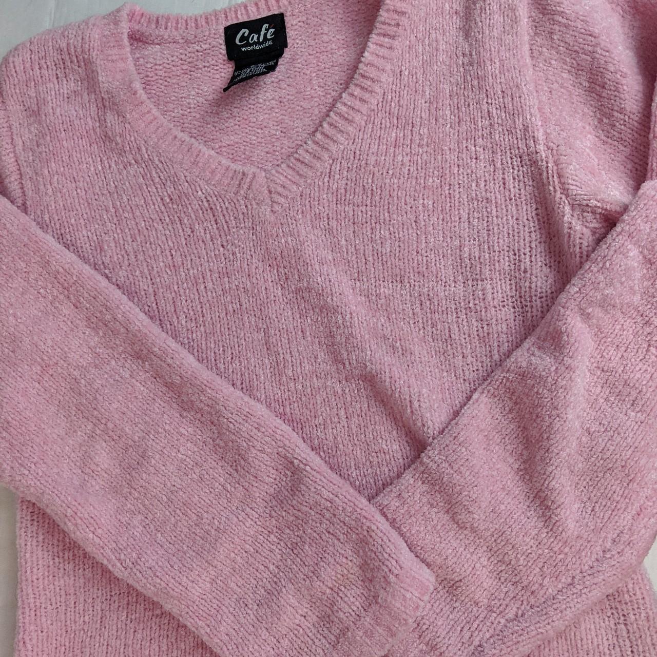 The most adorable vintage baby pink sweater made of... - Depop