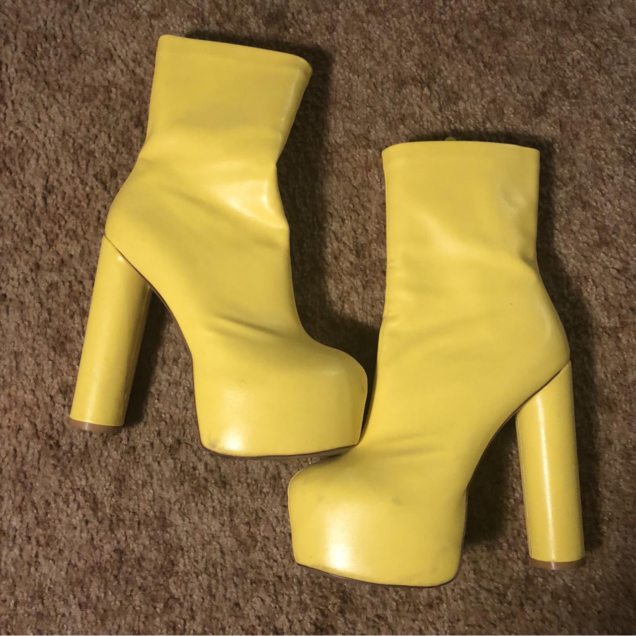 platform boots yellow