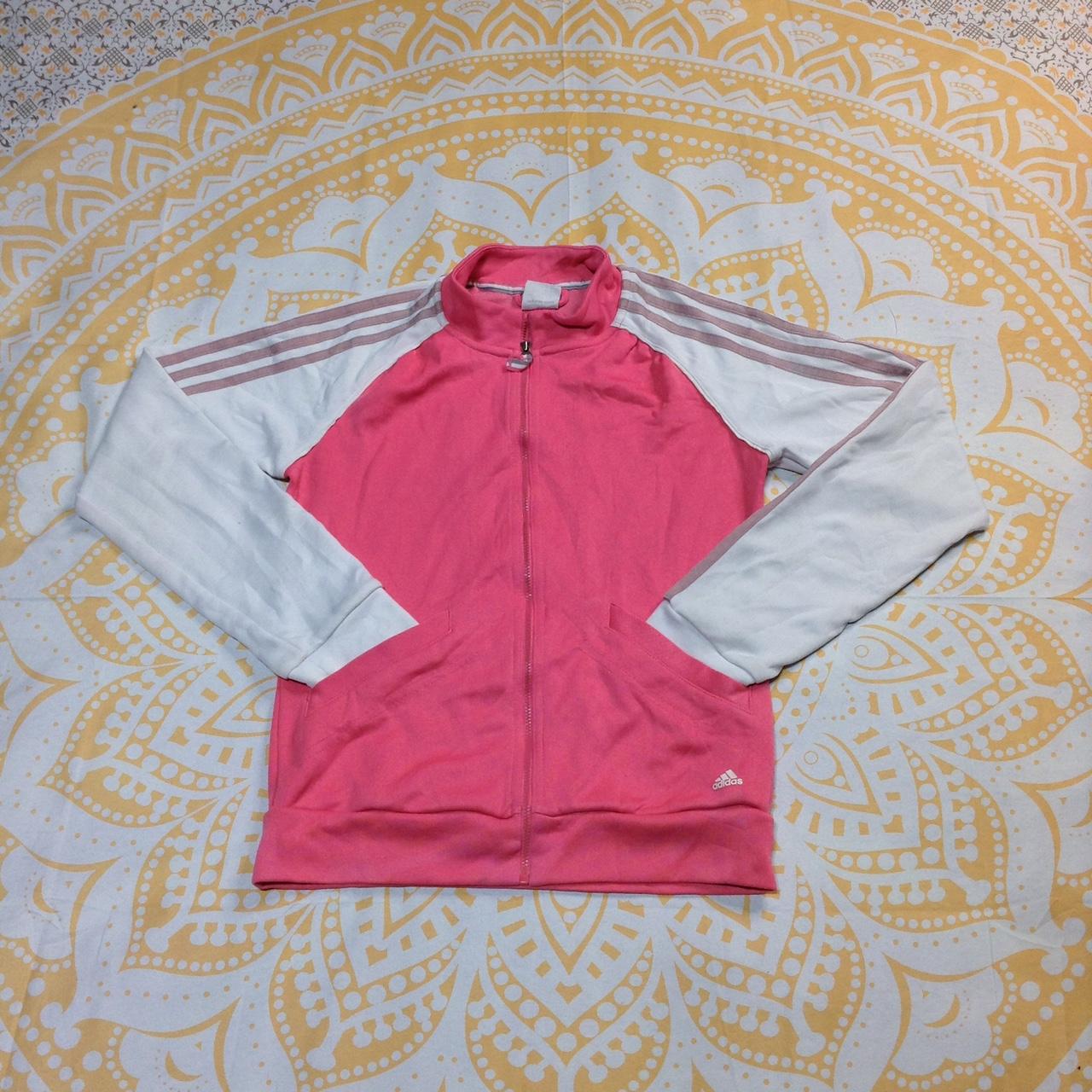 Grey and hotsell pink adidas jacket