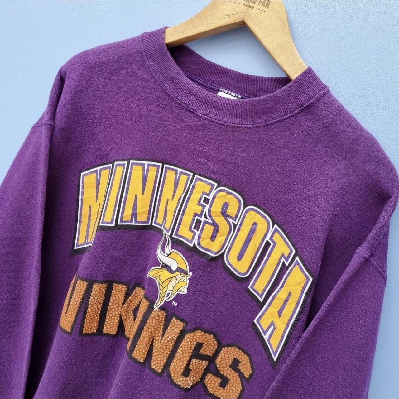 Vintage NFL Minnesota Vikings Sweatshirt Says - Depop