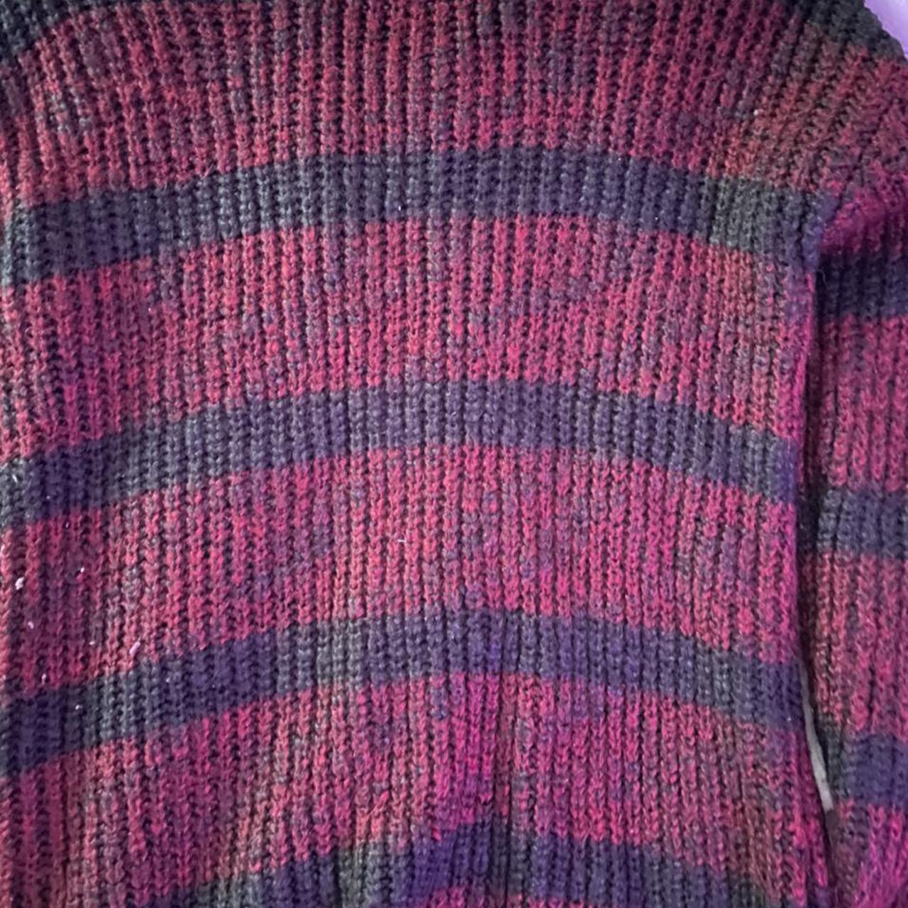 super old forever 21 red and black striped sweater... - Depop