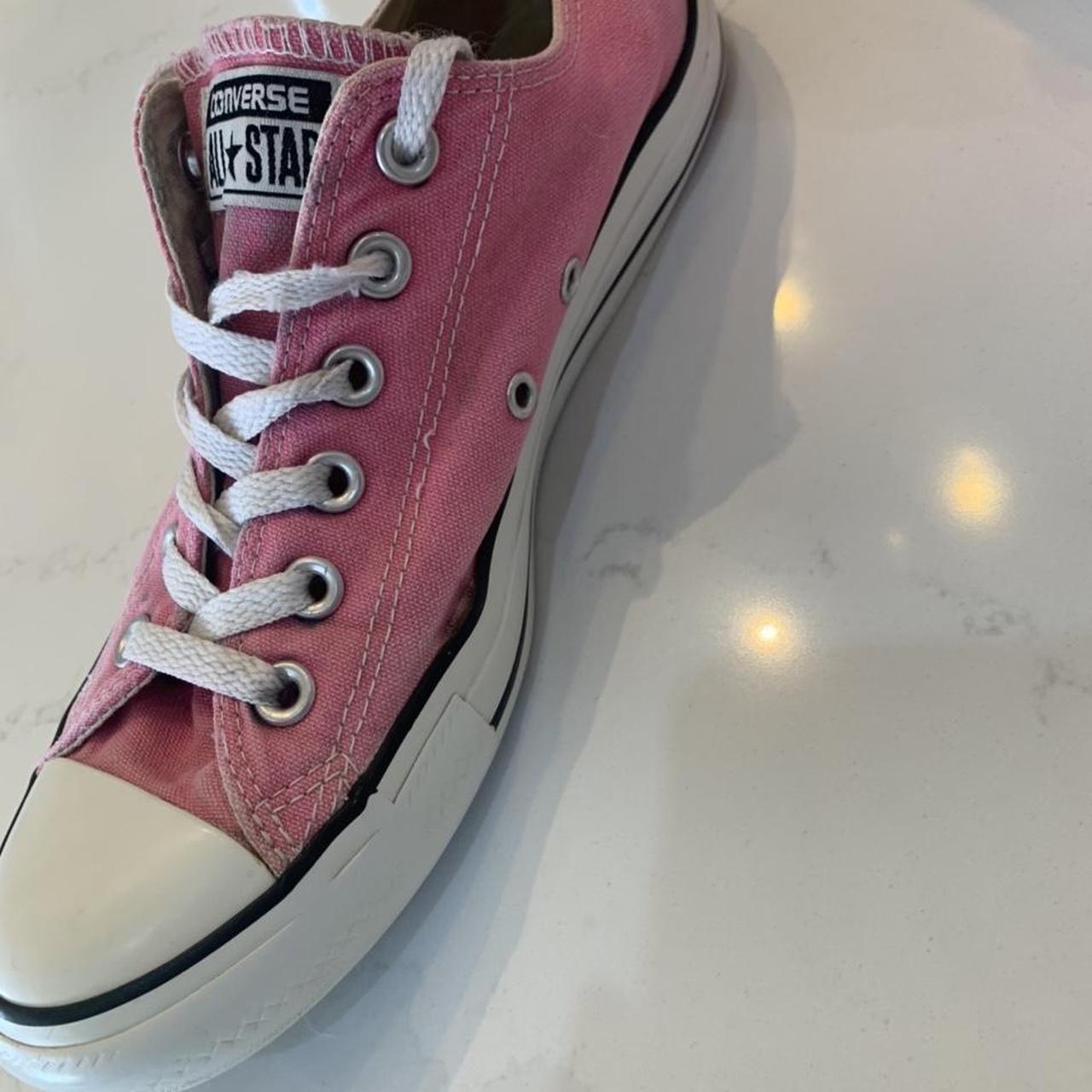 pink low top converse