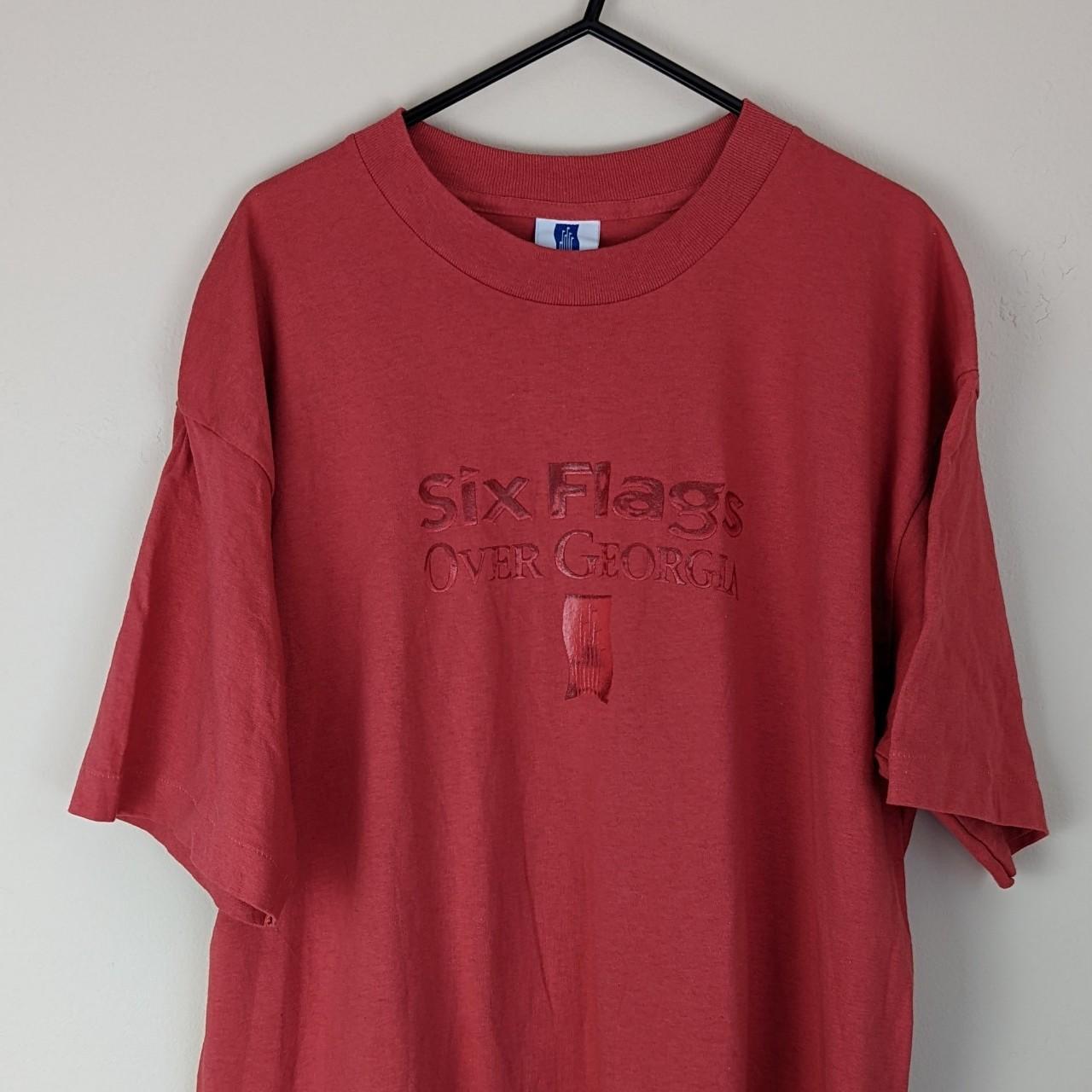 Vintage SIX FLAGS Graphic T-Shirt ABOUT - simple... - Depop