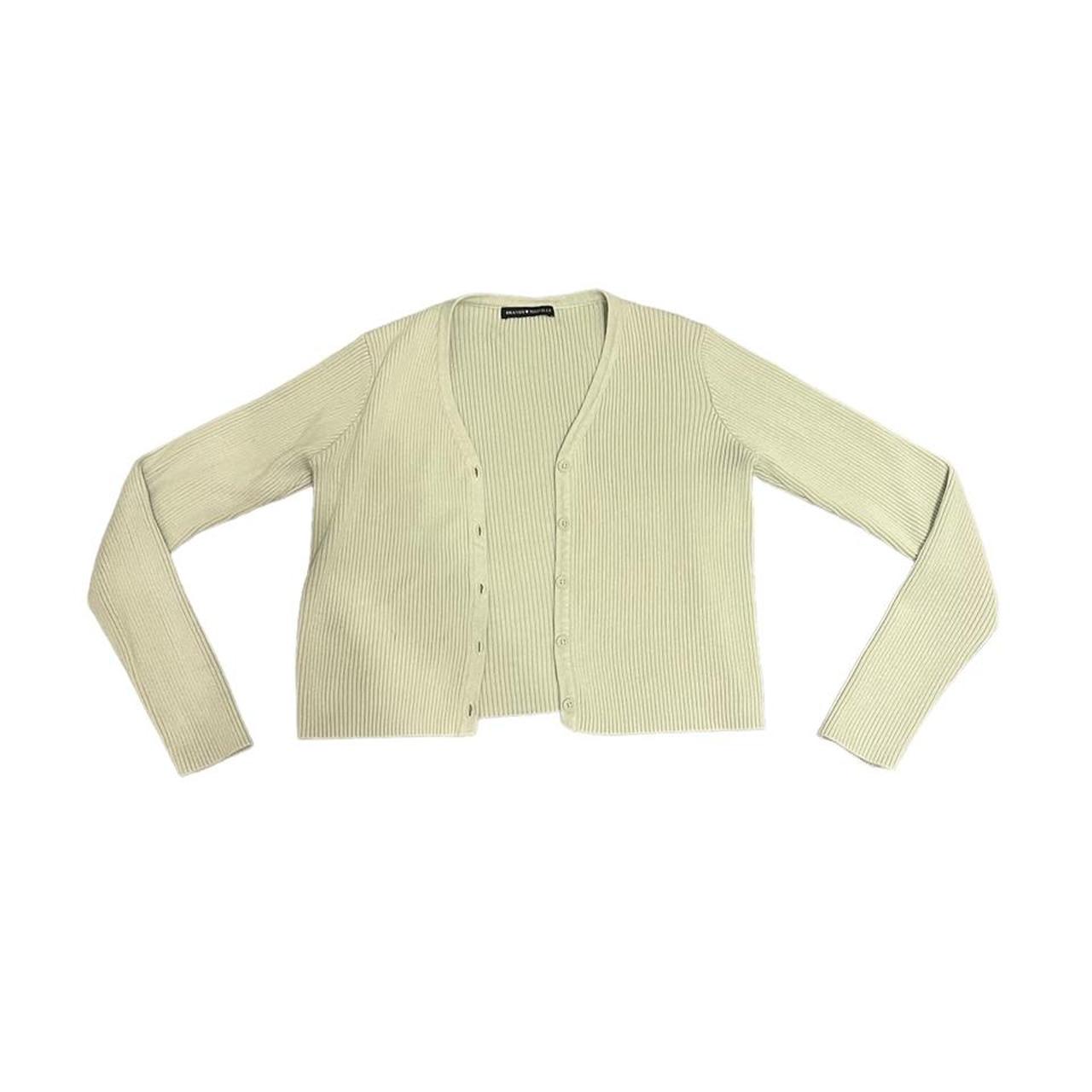 Brandy Melville Women's Green Cardigan Depop