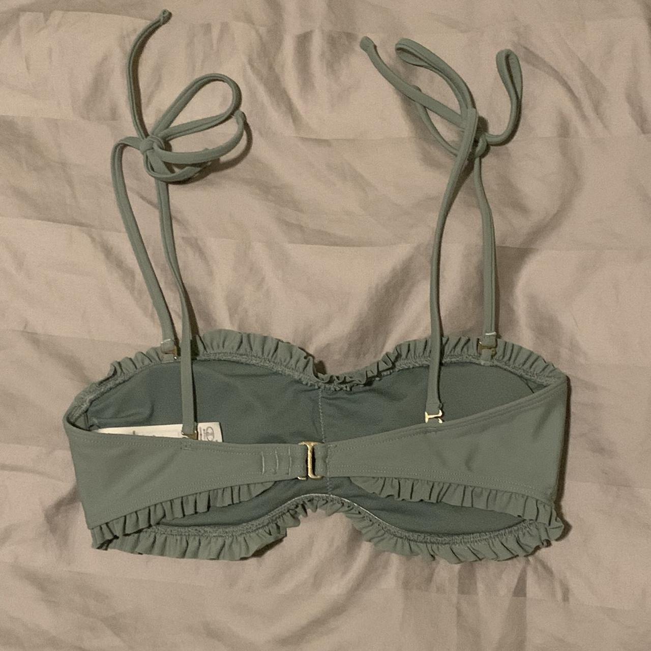 Sage green green hollister waffle bikini top ☆fits... Depop